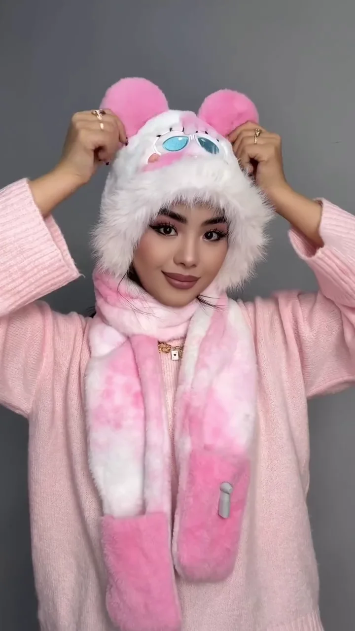 Interactive Rainbow Pastel Moving Rabbit Ear Earmuffs – Whimsical Jumping Bunny Ear Headband, Ultra-Soft Multi-Color Plush Winter Ear Warmers for Girls and Women - Image 2