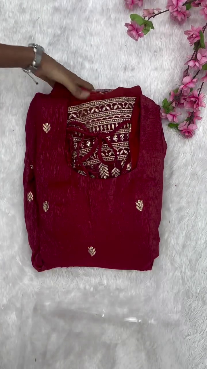 Red Anarkali Dress for Women – Festive & Party Wear Flair with Premium Fabric, Beautiful Detailing & Comfortable Fit - Image 2